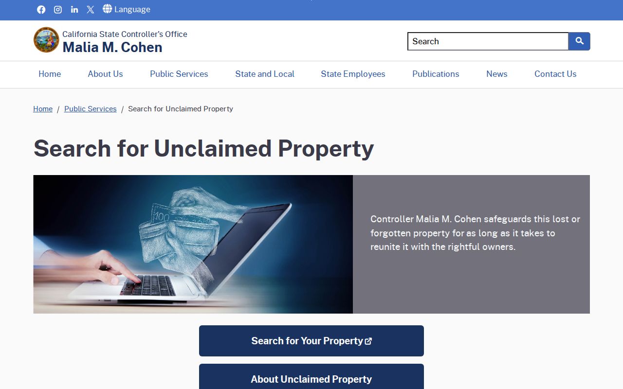 South Pasadena directory for California unclaimed property